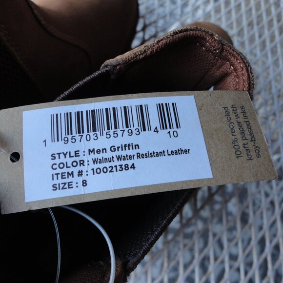 TOMS Men's Light Brown Leather Slip On Chelsea Boots Size 8 NWOB!! - Picture 6 of 8